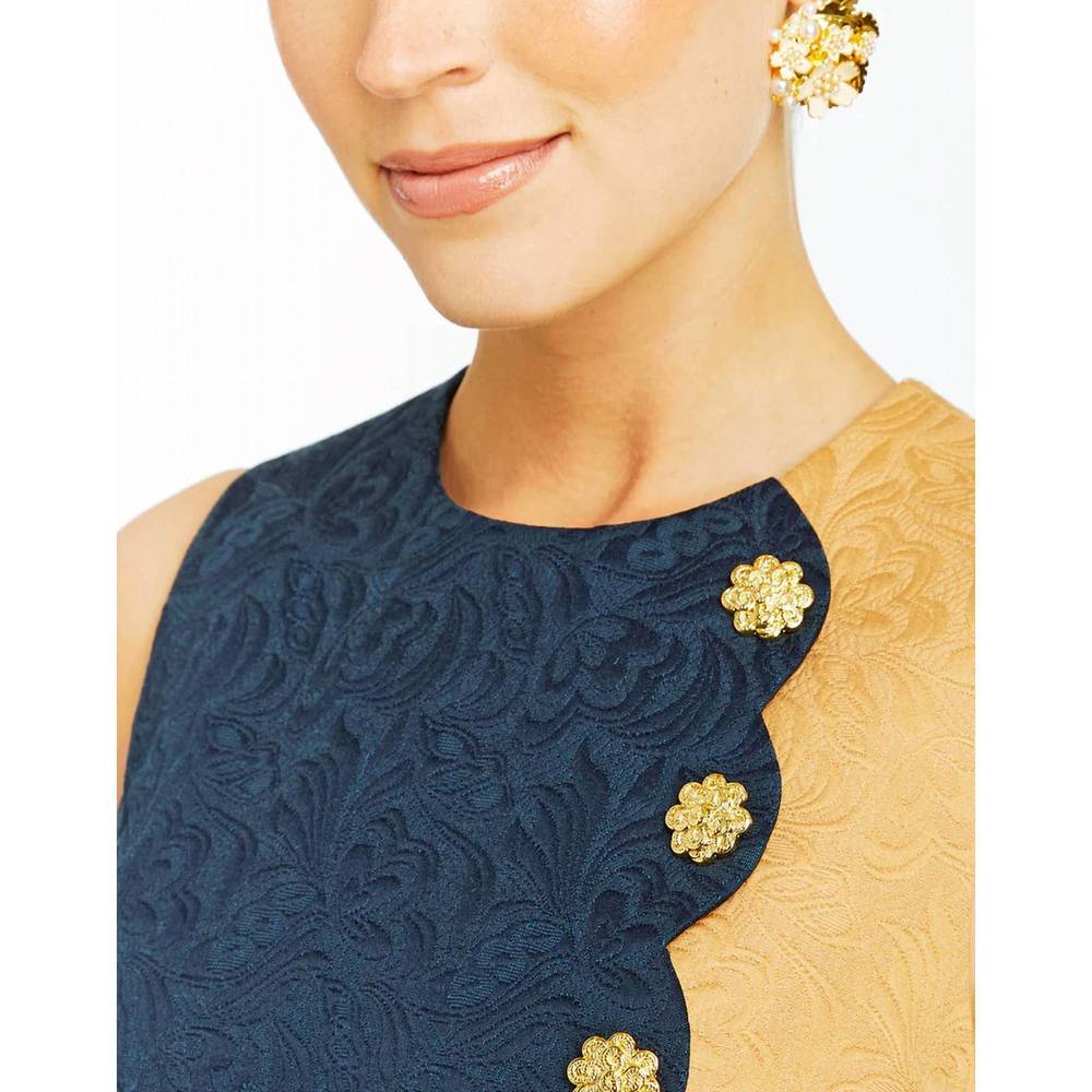 NEW MESTIZA NEW YORK etta dress in navy/tan - Picture 4 of 4